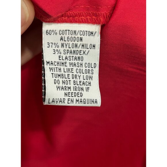 Kenneth Cole Womens Red Long Sleeve Button-Up Shirt Sz XL - Picture 7 of 8